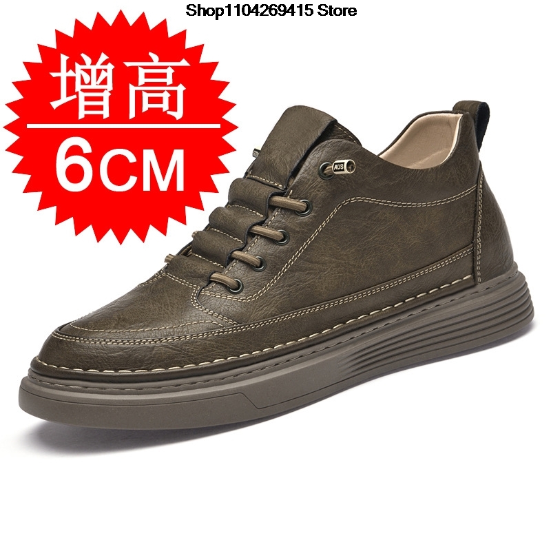 Men'S Shoes With Height Increase - Sapatos Oxford Masculinos com Aumento Interno