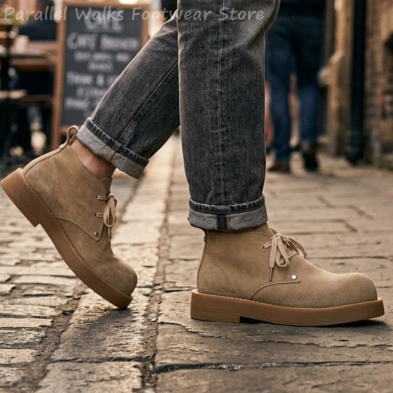 Men'S Shoes Smart - Botas Clássicas Masculinas de Camurça Estilo