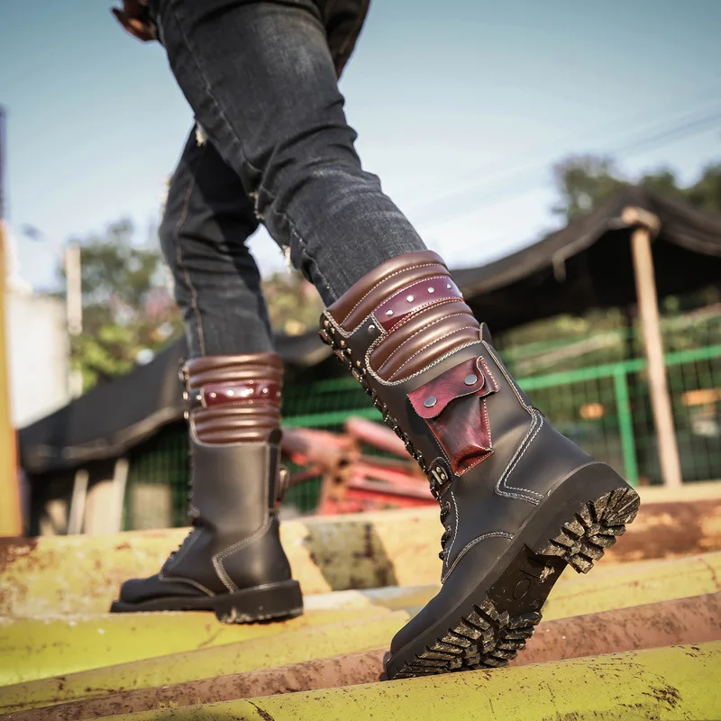 Homens joelho botas de couro a - Men'S Shoes Hoka Sale avaliação e preço