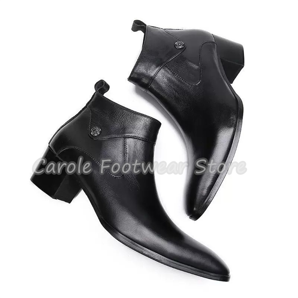 Botas de Cano Curto Masculinas - Men'S Shoes Increase Height avaliação e preço